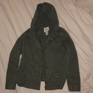 Navy Green Bomber Jacket